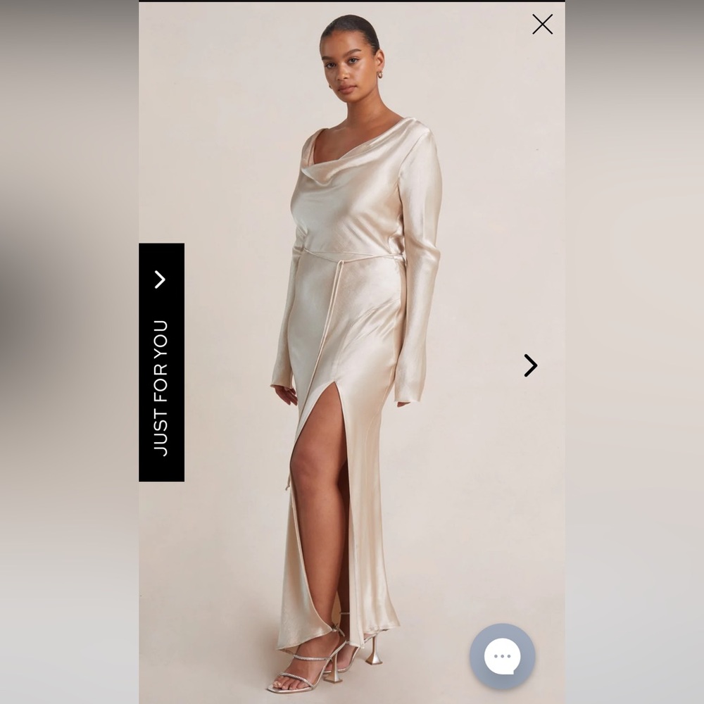MOON DANCE LONG SLEEVE COWL DRESS